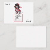 Aanpasbare Engelse Springer Spaniel Valentijnsdag  Notitiekaartje (Voorkant / Achterkant)