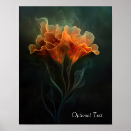 Aanpasbare Ethische Oranje Bloemposter Poster