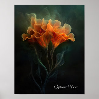 Aanpasbare Ethische Oranje Bloemposter Poster