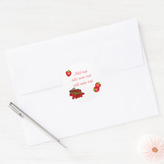 Aanpasbare etiketten voor aardbeienconserven (Envelop)