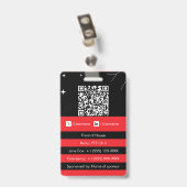 Aanpasbare evenement badge ID (Achterkant met clip)
