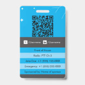 Aanpasbare evenementbadge-ID Badge (Achterkant)