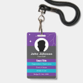 Aanpasbare evenementbadge-ID Badge (Voorzijde met lanyard)