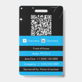 Aanpasbare evenementbadge-ID Badge (Achterkant)