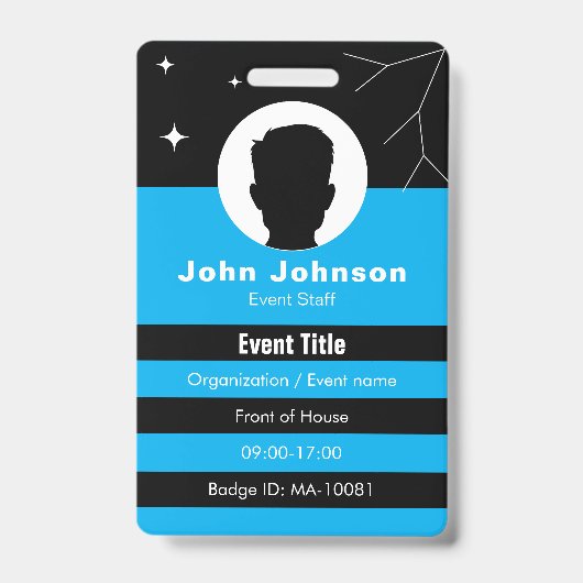 Aanpasbare evenementbadge-ID Badge (Voorzijde)