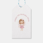 Aanpasbare Fairy Happy Birthday Cadeaulabel (Voorkant)