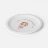 Aanpasbare Fairy Happy Birthday Papieren Bordje (Gekanteld)