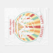 Aanpasbare familiecamping, naam toevoegen fleece deken (Voorkant (Horizontaal))