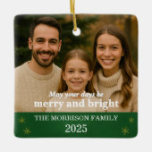 Aanpasbare familiefoto keramisch ornament (Voorkant)