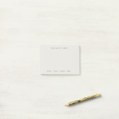 Aanpasbare familienaam personalisatie | Beige Post-it® Notes (Op bureau)