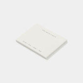 Aanpasbare familienaam personalisatie | Beige Post-it® Notes (Schuin)