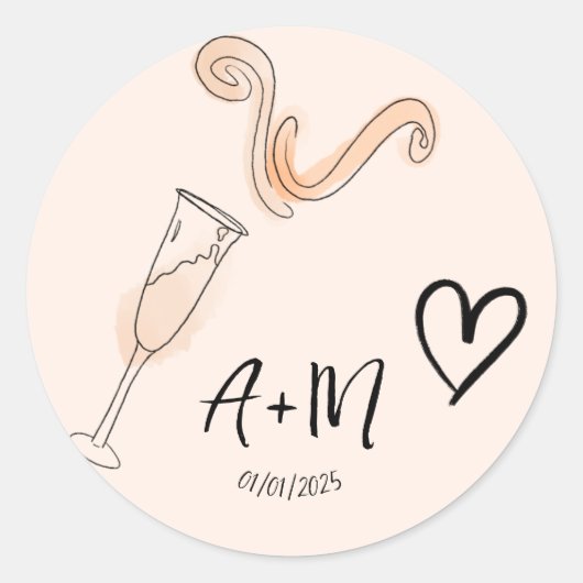 Aanpasbare Feeststicker Ronde Sticker (Voorkant)