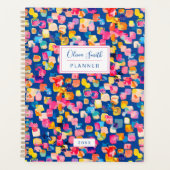 Aanpasbare Fel Abstract Geschilderd 2023 Planner (Voorkant)