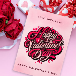 Aanpasbare fijne Valentijnsdag Groet Feestdagenkaart