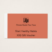 Aanpasbare Fitness Beginner Promo Gift Voucher Kaa Visitekaartje (Voorkant)