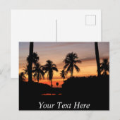 Aanpasbare Florida zonsondergang Briefkaart (Voorkant / Achterkant)