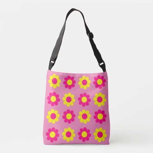 Aanpasbare Flower Power Crossbody Tas (Achterkant)