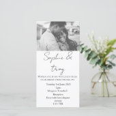 Aanpasbare foto bruiloft uitnodiging (Staand voorkant)