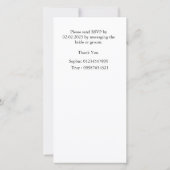 Aanpasbare foto bruiloft uitnodiging (Achterkant)