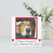 Aanpasbare foto hond Valentijnsdag Feestdagenkaart (Staand voorkant)