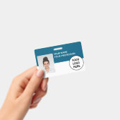 Aanpasbare foto ID-badge – Bewerkbare naam, Badge (Handheld)