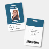 Aanpasbare foto-ID-badge met logo Badge (Voor- en achterkant)
