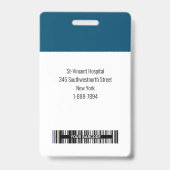 Aanpasbare foto-ID-badge met logo Badge (Achterkant)