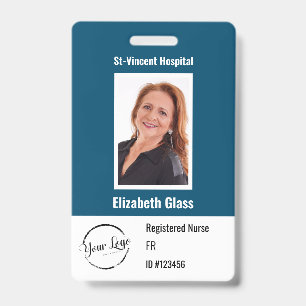 Aanpasbare foto ID-badge met logo Badge