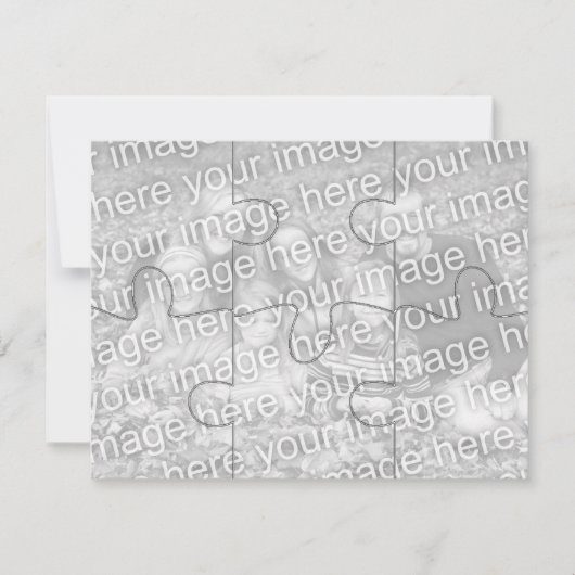 Aanpasbare foto "nep" puzzelkaart - 6 stukken (Voorkant)