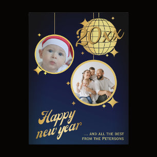 Aanpasbare foto nieuwjaar 2025 Vakantieansichtkaar Feestdagenkaart