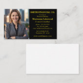 Aanpasbare foto Professioneel Goud en Zwart Visitekaartje (Voorkant / Achterkant)
