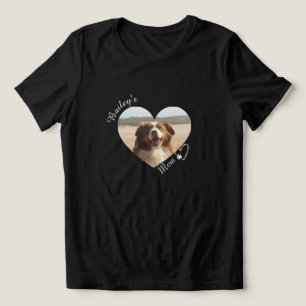 Aanpasbare Foto Template Hartvormige Pet Moeder Tri-Blend Shirt