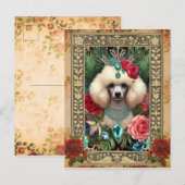 Aanpasbare Fotokaart - Witte Poodle Briefkaart (Voorkant / Achterkant)