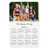 Aanpasbare fotonaam 2027 kalender magneet (Verticaal)