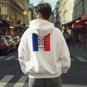 Aanpasbare Frankrijk Vlag Voetbal Persoonlijk Hoodie