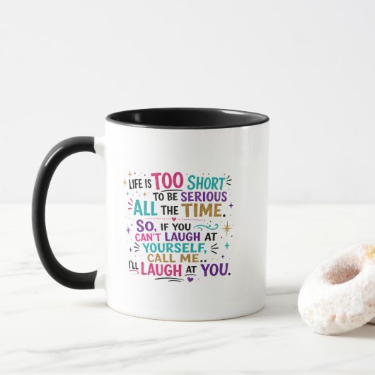 Aanpasbare Franse Bulldog Grappige Mok (Met donut)
