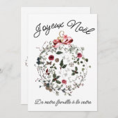 Aanpasbare Franse kerstkaart (Voorkant / Achterkant)