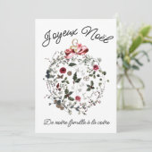 Aanpasbare Franse kerstkaart (Staand voorkant)