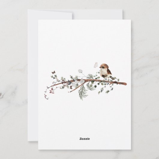 Aanpasbare Franse kerstkaart (Achterkant)