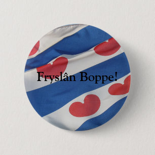aanpasbare Fryslan Friesland Flag Button
