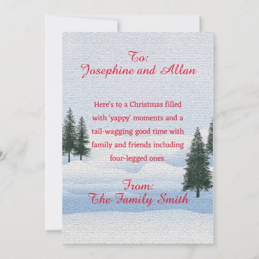 Aanpasbare Funny Cavapoo Dog Yappy Xmas Kaart (Achterkant)