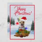 Aanpasbare Funny Chihuahua Dog Yappy Xmas Kaart (Voorkant / Achterkant)