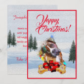 Aanpasbare Funny Pittie Dog Christmas Kaart (Voorkant / Achterkant)