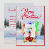 Aanpasbare Funny Samoyed Dog Christmas Kaart (Voorkant / Achterkant)