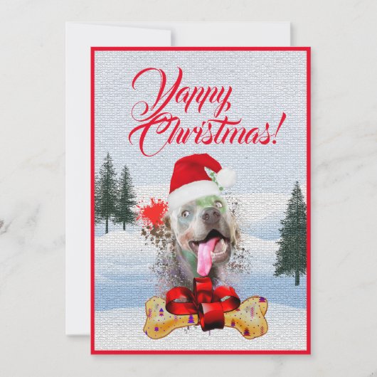 Aanpasbare Funny Weimaraner Dog Christmas Kaart (Voorkant)