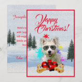 Aanpasbare Funny Westie Dog Christmas Kaart (Voorkant / Achterkant)