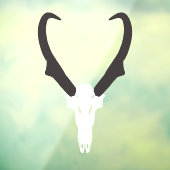 Aanpasbare Gaffelbok Schedel Raamsticker (Vel 3)