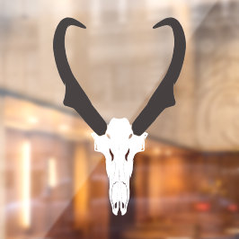 Aanpasbare Gaffelbok Schedel Raamsticker