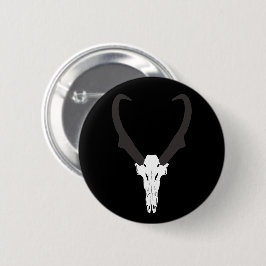 Aanpasbare Gaffelbok Schedel Ronde Button 5,7 Cm