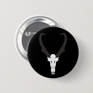 Aanpasbare Gaffelbok Schedel Ronde Button 5,7 Cm